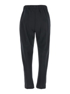 SEMICOUTURE buddy Black Cropped Pants With Drawstring Waist In Cotton Woman