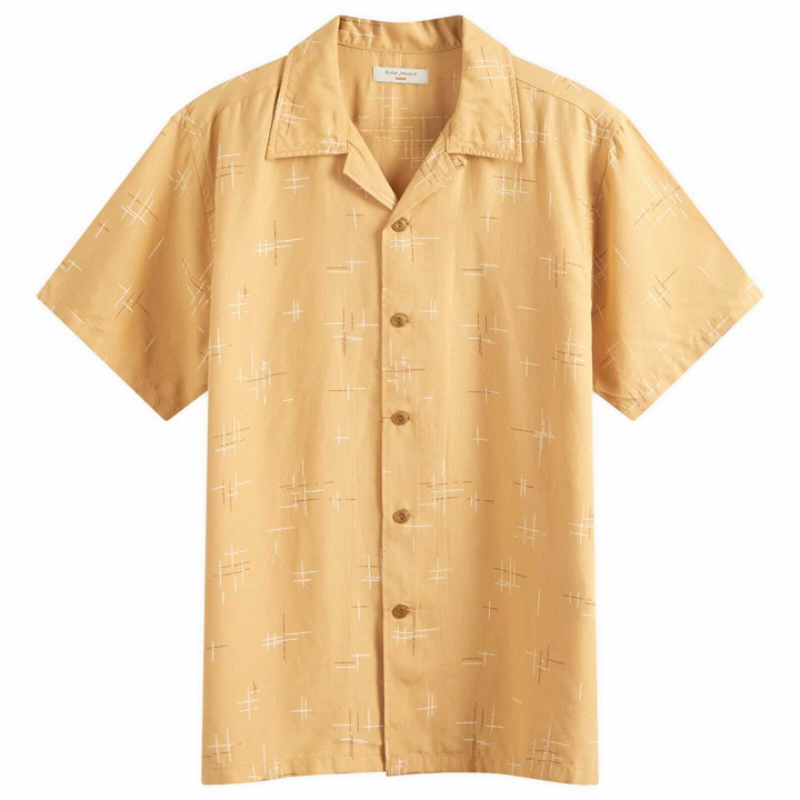 Photo: Nudie Jeans Co Men's Arvid 50s Hawaii Vacation Shirt in Ochre