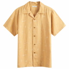 Nudie Jeans Co Men's Arvid 50s Hawaii Vacation Shirt in Ochre