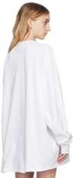 HALFBOY White Crystal-Cut Long Sleeve T-Shirt
