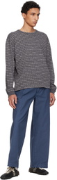 ERL Gray Jacquard Long Sleeve Knit T-shirt