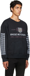 Rhude Black Motor Crest Sweatshirt