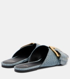 Balmain Anthem denim slides