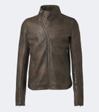 Rick Owens Release leather biker jacket
