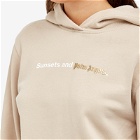Palm Angels Women's Sunset Fitted Hoodie in Beige