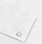 Kingsman - Turnbull & Asser Silver-Tone, Mother-of-Pearl and Onyx Shirt Studs - Silver