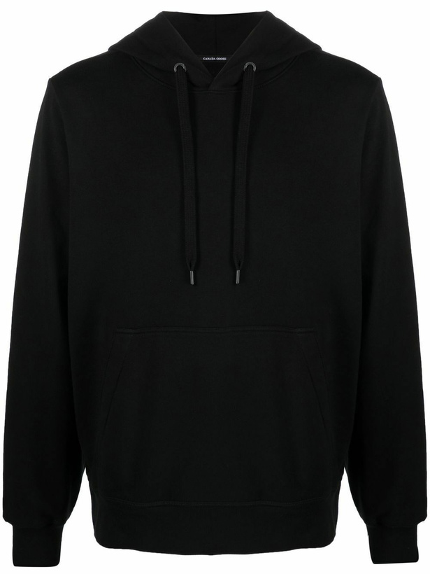 Photo: Canada Goose Black Huron Drawstring Cotton Hoodie