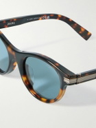 Zegna - Round-Frame Tortoiseshell Acetate Sunglasses