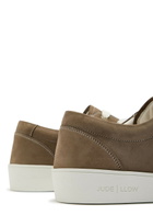 Jude Llow Nico Panelled Nubuck Leather Sneakers Brown