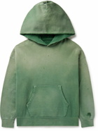 Visvim - Jumbo Distressed Garment-Dyed Cotton-Jersey Hoodie - Green