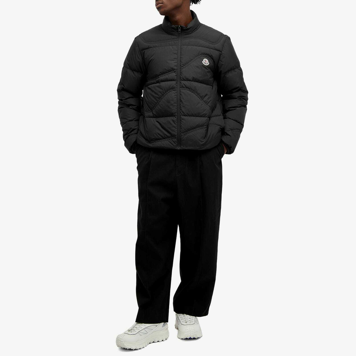 Moncler Men's Cabbage Down Jacket in Black Moncler