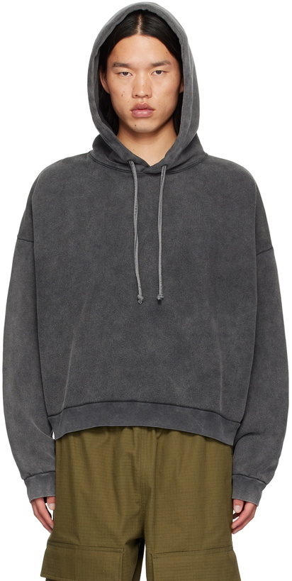 Photo: Acne Studios Gray Logo Patch Hoodie