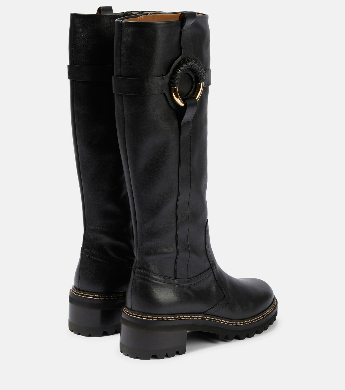VIP【送料関税込】See by CHLOE Hana Leather Boots Hana leather cowboy boots in black - See By Chloe | Mytheresa