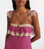 Chloé Lace-trimmed silk muslin maxi dress