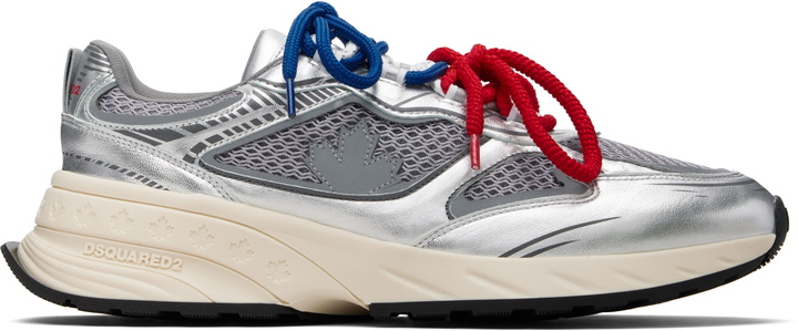 Photo: Dsquared2 Silver Sprinter Sneakers