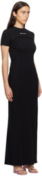 Palm Angels Black Open Back Maxi Dress