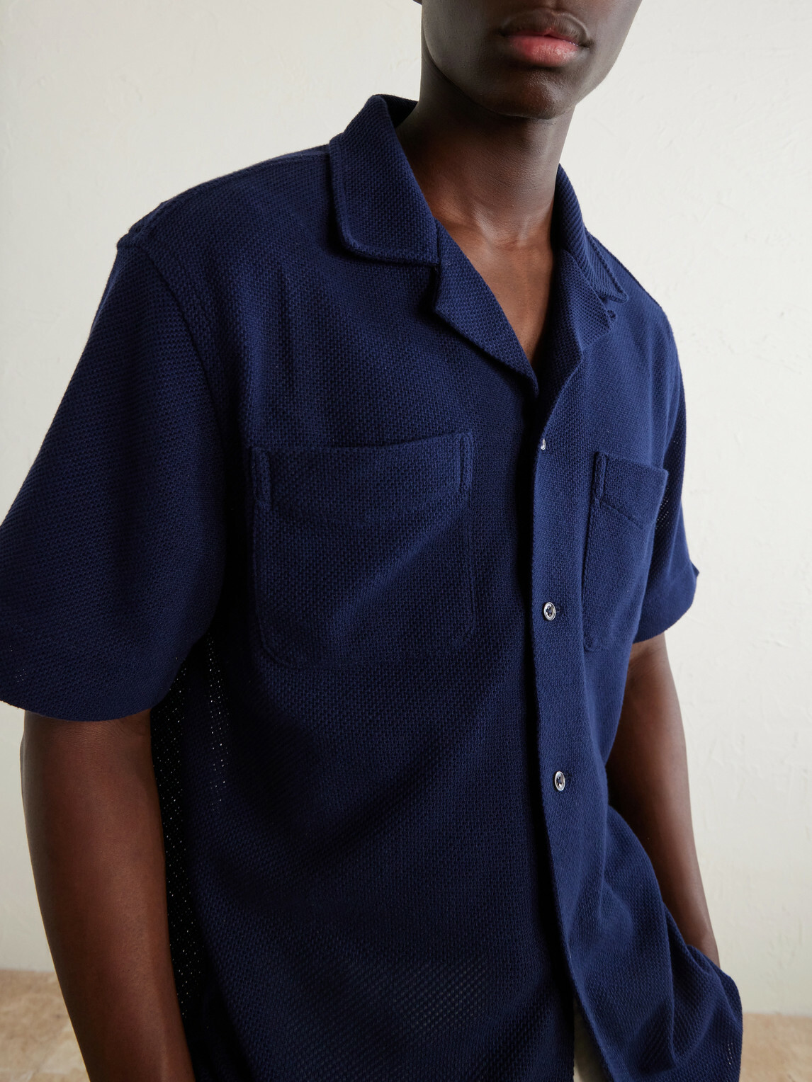 Polo Ralph Lauren - Pointelle Cotton-Knitted Polo Shirt - Blue