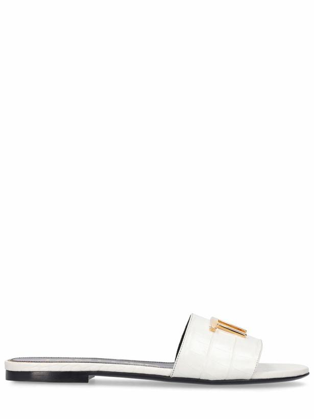 Photo: TOM FORD 10mm Croc Embossed Leather Sandals