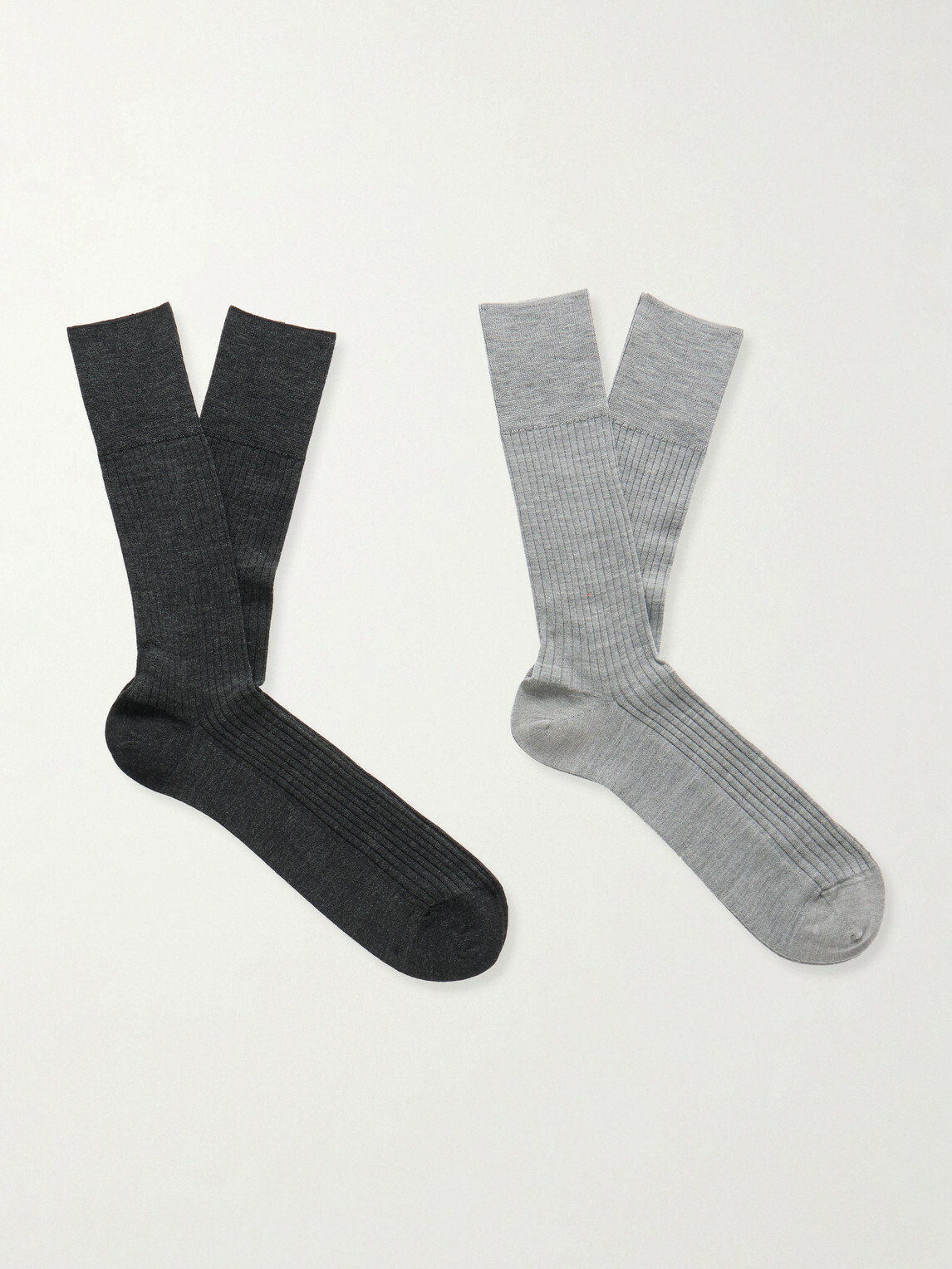 Falke - N7 Finest Two-Pack Ribbed Virgin Wool-Blend Socks - Multi
