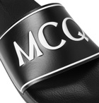 McQ Alexander McQueen - Infinity Logo-Print Rubber Slides - Black