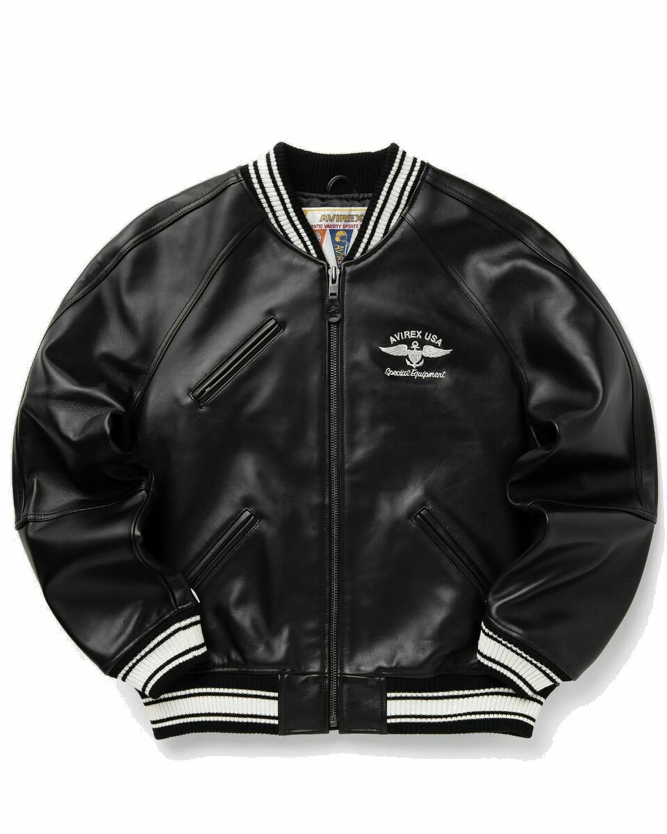 Photo: Avirex Stadium Jacket Black - Mens - College Jackets