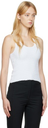 BEVZA White Fish Scales Tank Top