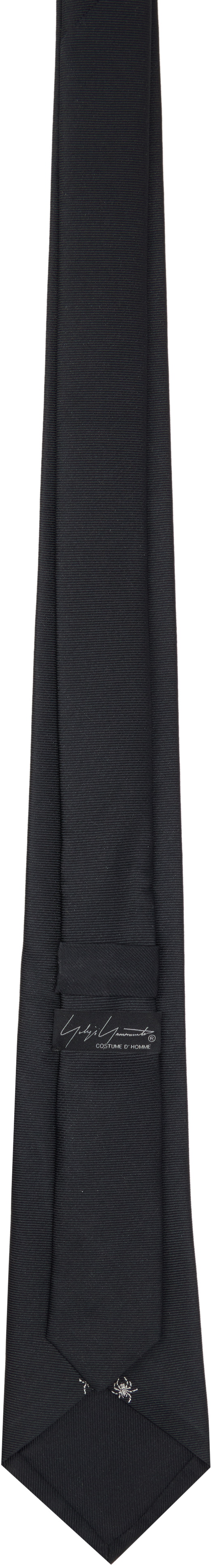 YOHJI YAMAMOTO Black Ant Pattern JQ Derby Tie