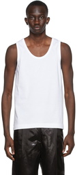 Dries Van Noten White Jersey Tank Top