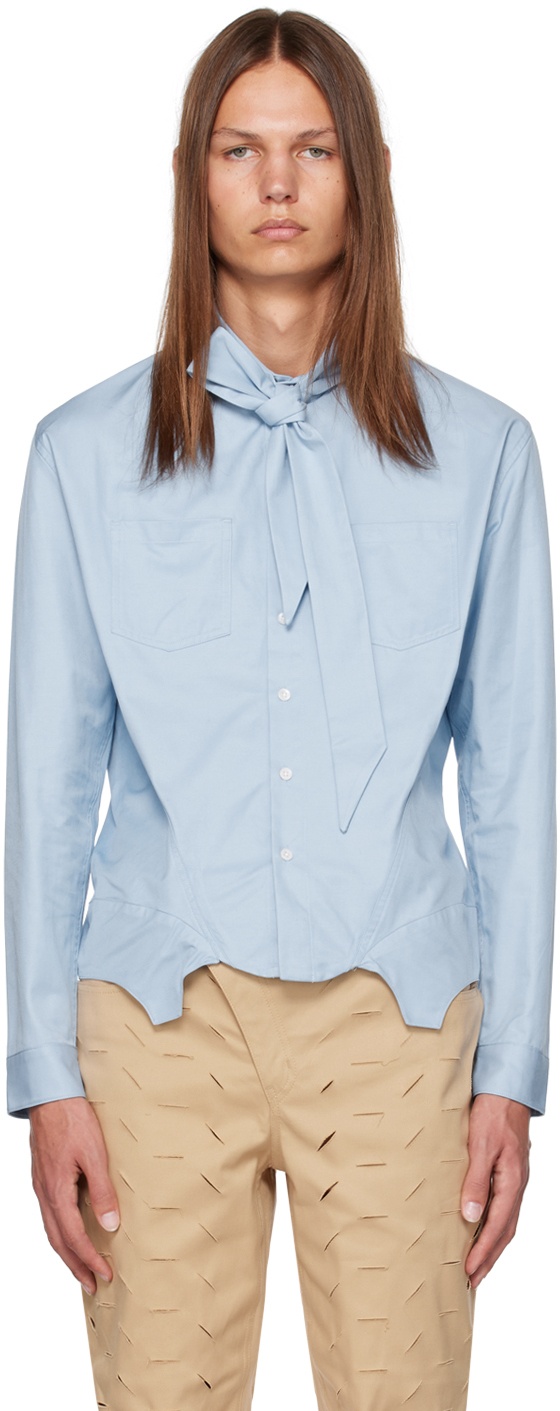Juntae Kim Blue Corset Shirt
