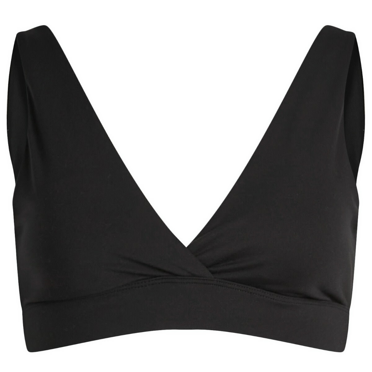 TALA Women's Dayflex V Neck Sports Bra in Shadow Black