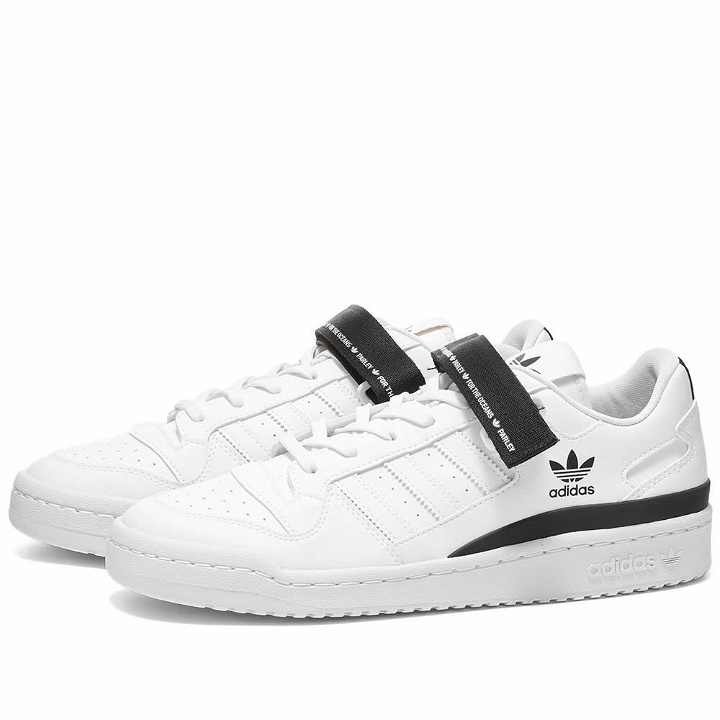 Photo: Adidas Forum Low Sneakers in White/White/Core Black
