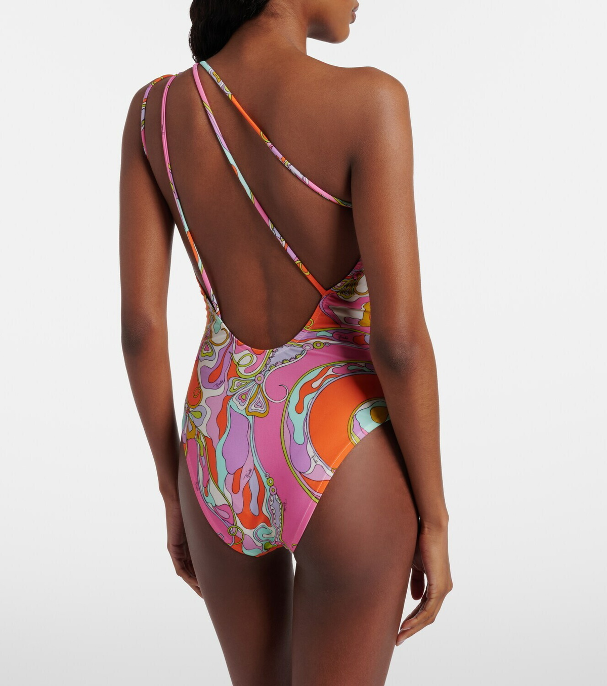 Pucci Orchidee one-shoulder swimsuit