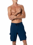 MC2 Saint Barth Navy Blue Technic Fabric Bermuda Shorts Deck
