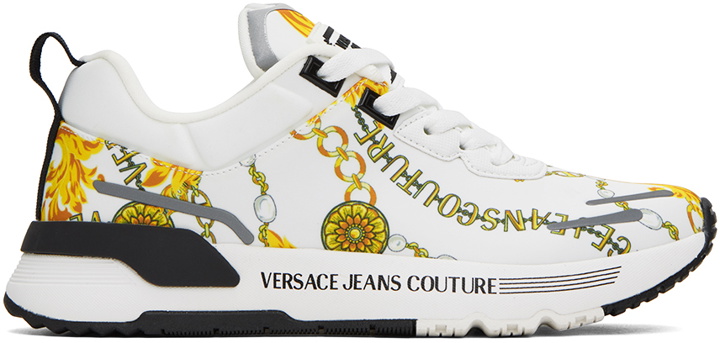 Photo: Versace Jeans Couture White & Gold Dynamic Sneakers