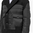 Junya Watanabe MAN Men's Nylon Teffata, Wool & Tweed Coat in Black