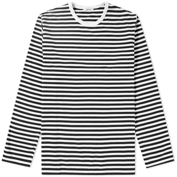 Photo: Nanamica CoolMax Stripe Long Sleeve Tee Black