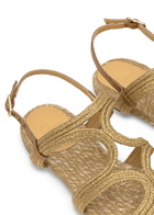 Castañer Pitra Raffia Sandals Beige