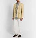 Drake's - Unstructured Linen Suit Jacket - Brown
