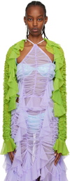 Ester Manas Green Ruched Cardigan