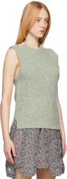 GANNI Green Alpaca & Wool Soft Vest