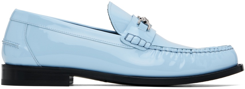 Photo: Versace Blue Medusa '95 Patent Loafers