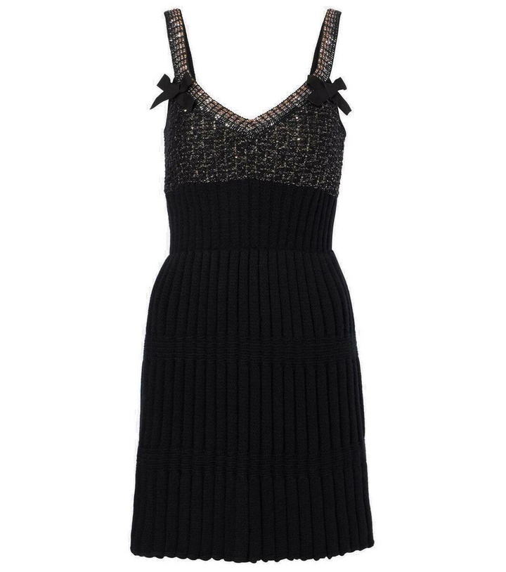 Photo: Giambattista Valli Sequined knitted wool minidress