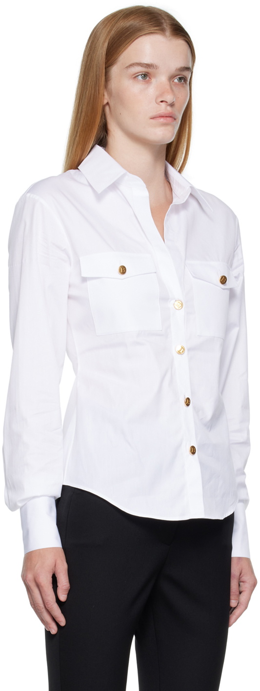 Balmain White Cotton T-Shirt