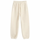 DUNST Women's Unisex Boucle Jogger Pants in Cream