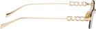 Gucci Gold Rectangular Frame Sunglasses
