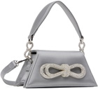 MACH & MACH Gray Double Bow Samantha Small Bag