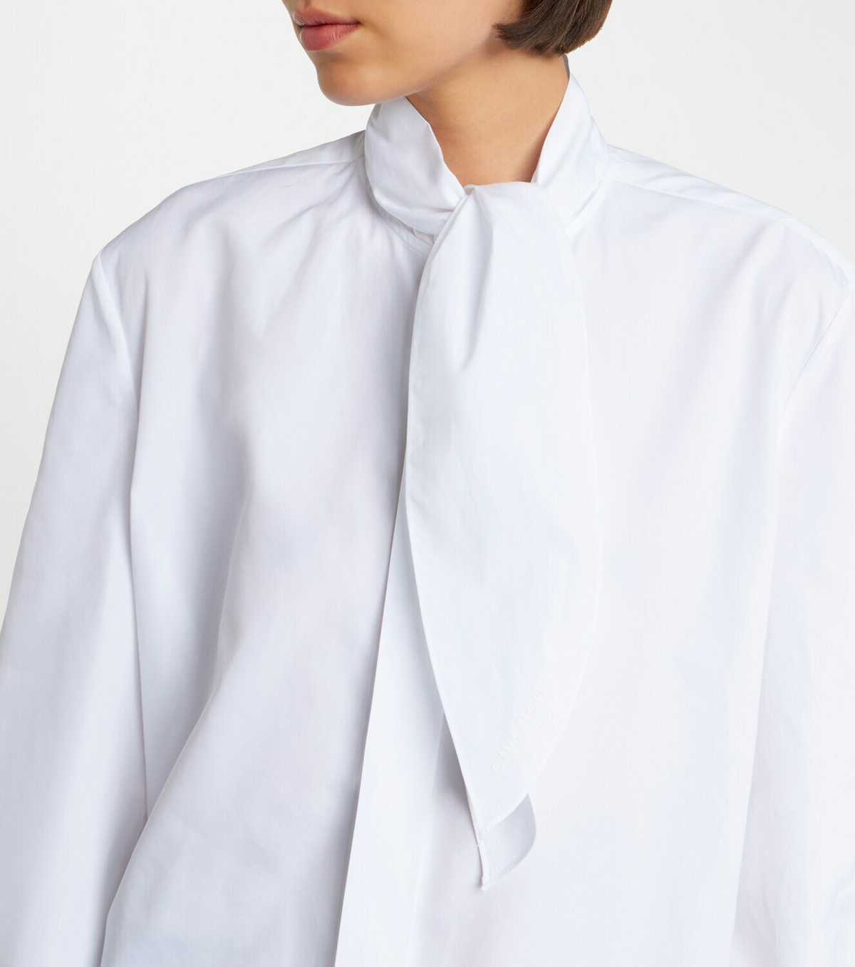 Givenchy Tie-neck cotton shirt
