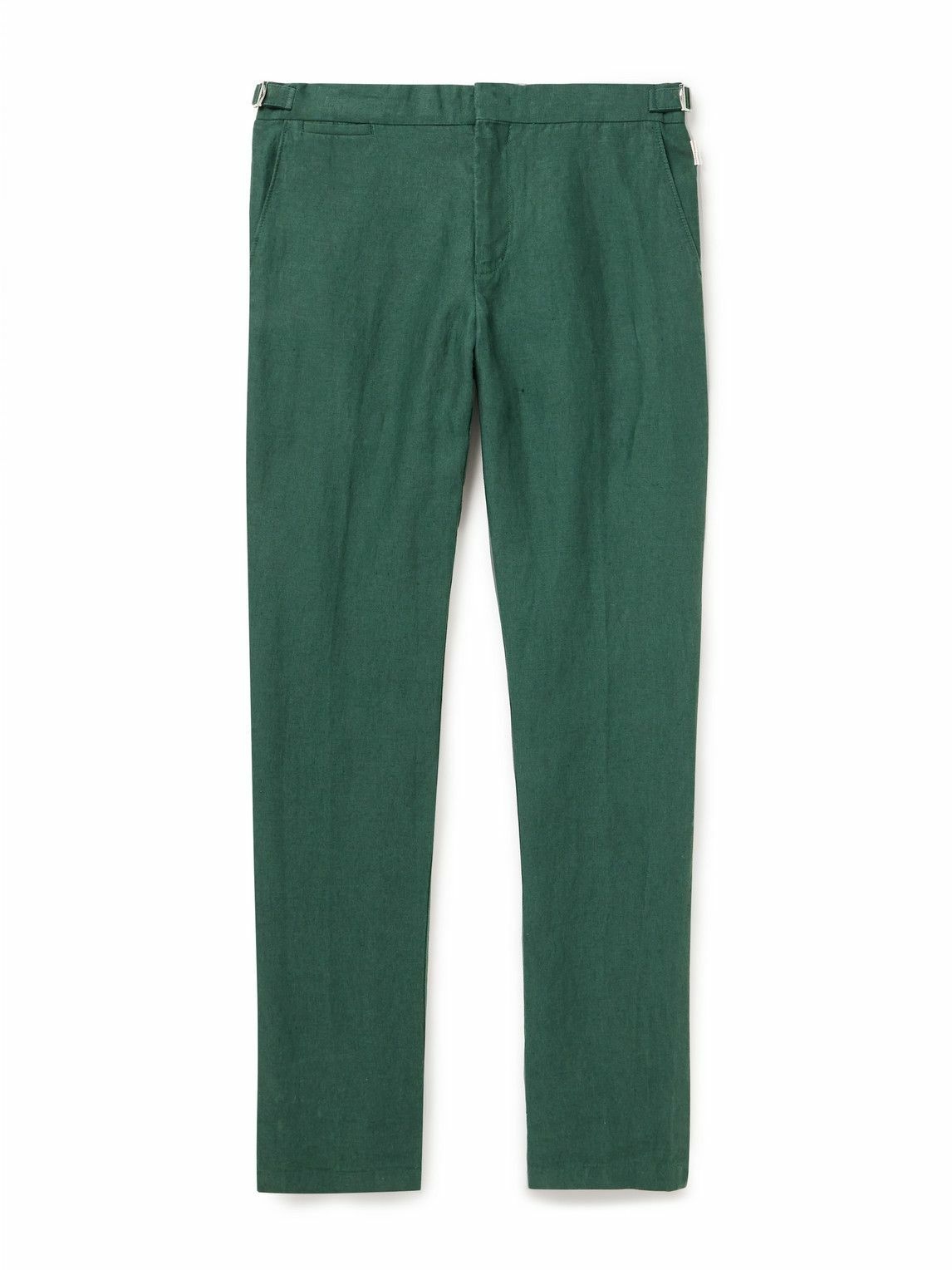 Orlebar Brown - Griffon Straight-Leg Linen Trousers - Green Orlebar Brown