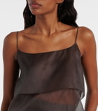 Calvin Klein Collection Carmen sheer silk camisole