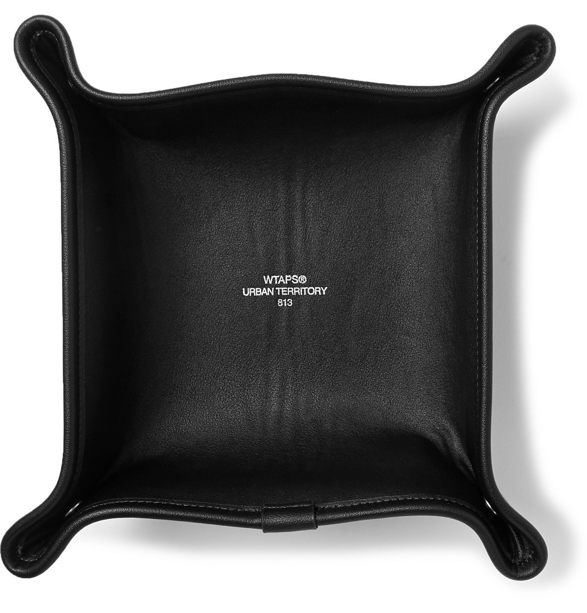 WTAPS - Logo-Print Faux Leather Tray - Black WTAPS